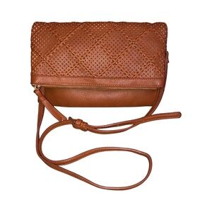 Moda Luxe Brown Quilted Clutch (36) crossbody